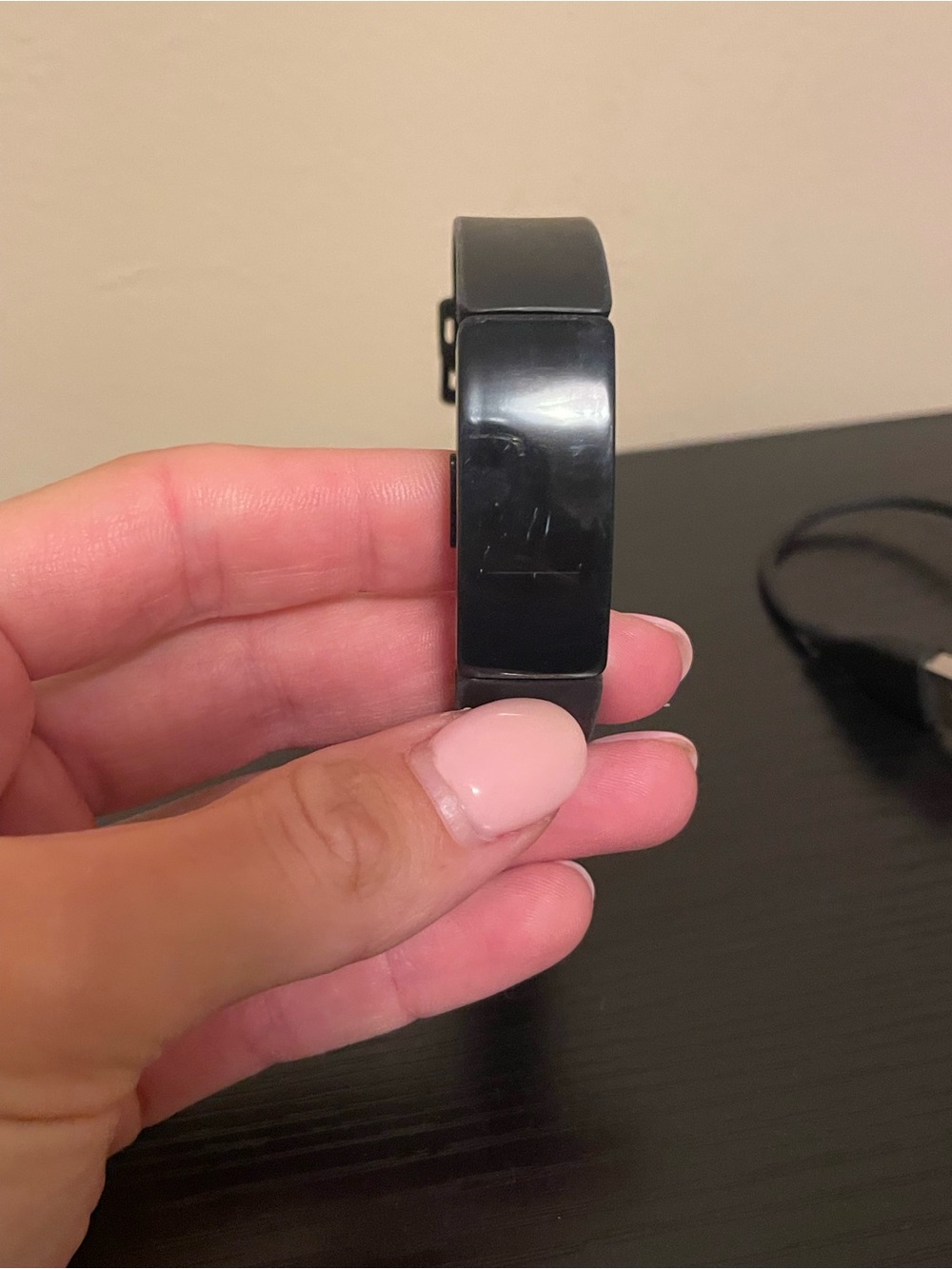 fitbit Black Silicone Fitness Tracker with Slim Display